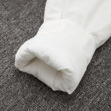 24-25 Internacional White Hooded Windbreaker Fabric Cotton Coat #G194