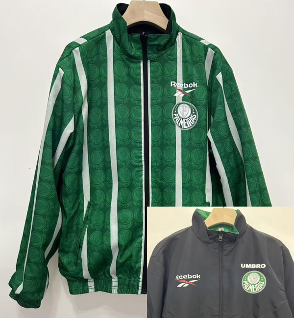 24-25 Palmeiras Green & Black Retro Double Sided Windbreaker (双面风衣)