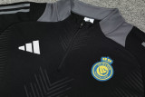 24-25 Al-Nassr Black Half Pull Tracksuit (半拉链)