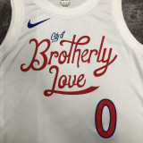 22-23 76ERS MAXEY #0 White City Edition Top Quality Hot Pressing NBA Jersey