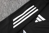 2025 AD Black Half Pull Tracksuit (半拉链)