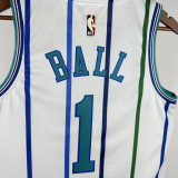 2018-2019 HORNETS BALL #1 White Retro Top Quality Hot Pressing NBA Jersey