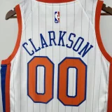 2024-25 KNICKS CLARKSON #00 White City Edition Top Quality Hot Pressing NBA Jersey