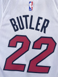 22-23 HEAT BUTLER #22 White Top Quality Hot Pressing NBA Jersey (V领）