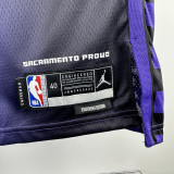 23-24 Kings SABONIS #11 Purple Top Quality Hot Pressing NBA Jersey (Trapeze Edition)飞人版