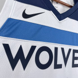 22-23 Timberwolves RUSSELL #0 White Top Quality Hot Pressing NBA Jersey