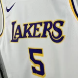 2022-23 Lakers AYTON #5 White Top Quality Hot Pressing NBA Jersey(圆领)