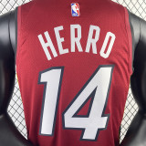 22-23 HEAT HERRO #14 Red Top Quality Hot Pressing NBA Jersey (Trapeze Edition) 飞人版