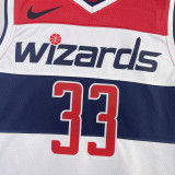 22-23 Wizards KUZMA #33 White Top Quality Hot Pressing NBA Jersey