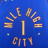 22-23 Nuggets PORTER JR. #1 Blue Top Quality Hot Pressing NBA Jersey (Trapeze Edition) 飞人版