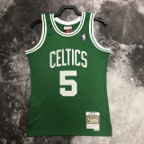 2008 CELTICS GARNETT #5 Green Retro Top Quality Hot Pressing NBA Jersey