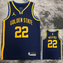 22-23 WARRIORS WIGGINS #22 Dark blue Top Quality Hot Pressing NBA Jersey (Trapeze Edition)