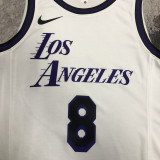 22-23 LAKERS BRYANT #8 White City Edition Top Quality Hot Pressing NBA Jersey