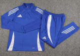 2024 AD Blue Kids Half Pull Tracksuit (童装)(半拉链)
