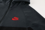 24 NK Dark gray Hoodie Jacket Tracksuit #NM07(深灰色)