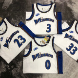 22-23 Wizards KUZMA #33 White Top Quality Hot Pressing NBA Jersey (Retro Logo)