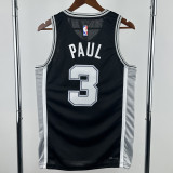 22-23 SA Spurs PAUL #3 Black Top Quality Hot Pressing NBA Jersey