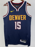 22-23 Nuggets JOKIC #15 Royal Blue Top Quality Hot Pressing NBA Jersey