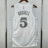 2024-25 Dallas Mavericks RUSSELL #5 White City Edition Top Quality Hot Pressing NBA Jersey