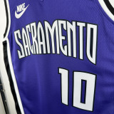 24-25 KINGS DEROZAN #10 Purple Retro Top Quality Hot Pressing NBA Jersey(V领）