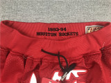 Rockets Red City Edition Top Quality NBA Pocket Pants * 火箭队中文版