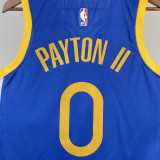 22-23 WARRIORS PAYTON II #0 Blue Top Quality Hot Pressing NBA Jersey (V领)