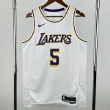 2022-23 Lakers AYTON #5 White Top Quality Hot Pressing NBA Jersey(圆领)