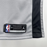 20-21 SA Spurs PARKER #9 Grey Top Quality Hot Pressing NBA Jersey (Trapeze Edition) 飞人版