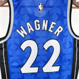 23-24 Magic WAGNER #22 Dark Blue Top Quality Hot Pressing NBA Jersey (Retro Logo)(V领)