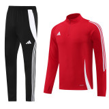 2024 AD Red Half Pull Tracksuit #AB06 (半拉链)