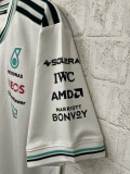 2025 F1 Mercedes White T-Shirts Racing Suit(圆领)