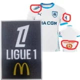 24-25 Marseille Home Player Version Soccer Jersey (Print all Sponsor)