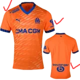 24-25 Marseille Third Fans Soccer Jersey (Print all Sponsor)
