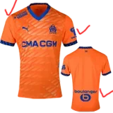 24-25 Marseille Third Player Version Soccer Jersey (Print all Sponsor)