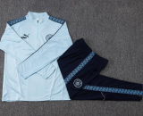 25-26 Man City Light blue Kids Half Pull Tracksuit #E25229(童装)(半拉链)