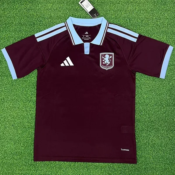 26-27 Aston Villa Home Fans Soccer Jersey