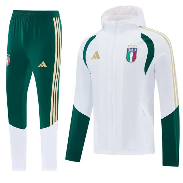 25-26 Italy White Hoodie Jacket Tracksuit