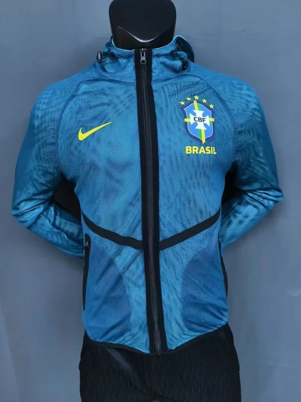 26-27 Brazil Blue Anthem Jacket（带帽子）