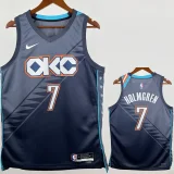 5-26 OKC Thunder HOLMGREN #7 Gray City Edition Top Quality Hot Pressing NBA Jersey