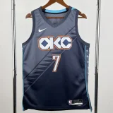 5-26 OKC Thunder HOLMGREN #7 Gray City Edition Top Quality Hot Pressing NBA Jersey