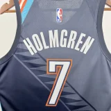 5-26 OKC Thunder HOLMGREN #7 Gray City Edition Top Quality Hot Pressing NBA Jersey