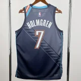 5-26 OKC Thunder HOLMGREN #7 Gray City Edition Top Quality Hot Pressing NBA Jersey