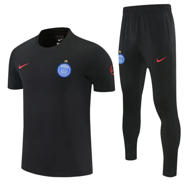 26-27 PSG Black Polo Tracksuit (圆领)