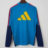 26-27 Spain Blue Top Half Pull Tracksuit (半拉上衣)