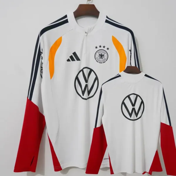 26-27 Germany White Top Half Pull Tracksuit (半拉上衣)