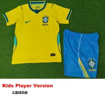 26-27 Brazil Home Kids Player Version Soccer Jersey (球员童装)