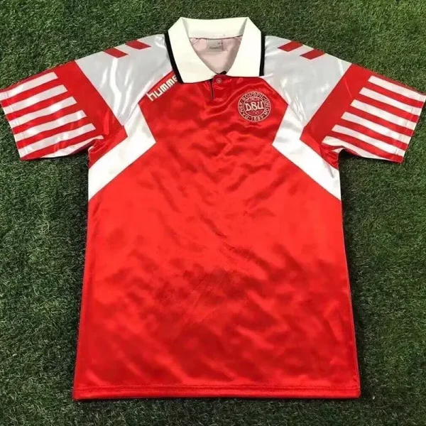 1992 Denmark Home Retro Soccer Jersey