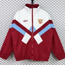 1990-1992 Sevilla White Red Retro Windbreaker