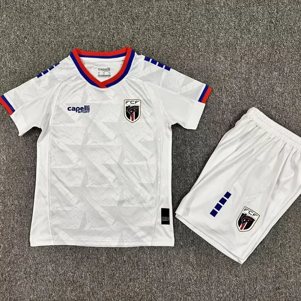 26-27 Cape Verde Away Kids Soccer Jersey