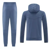 26-27 PSG Grey Blue Hoodie Jacket Tracksuit #01